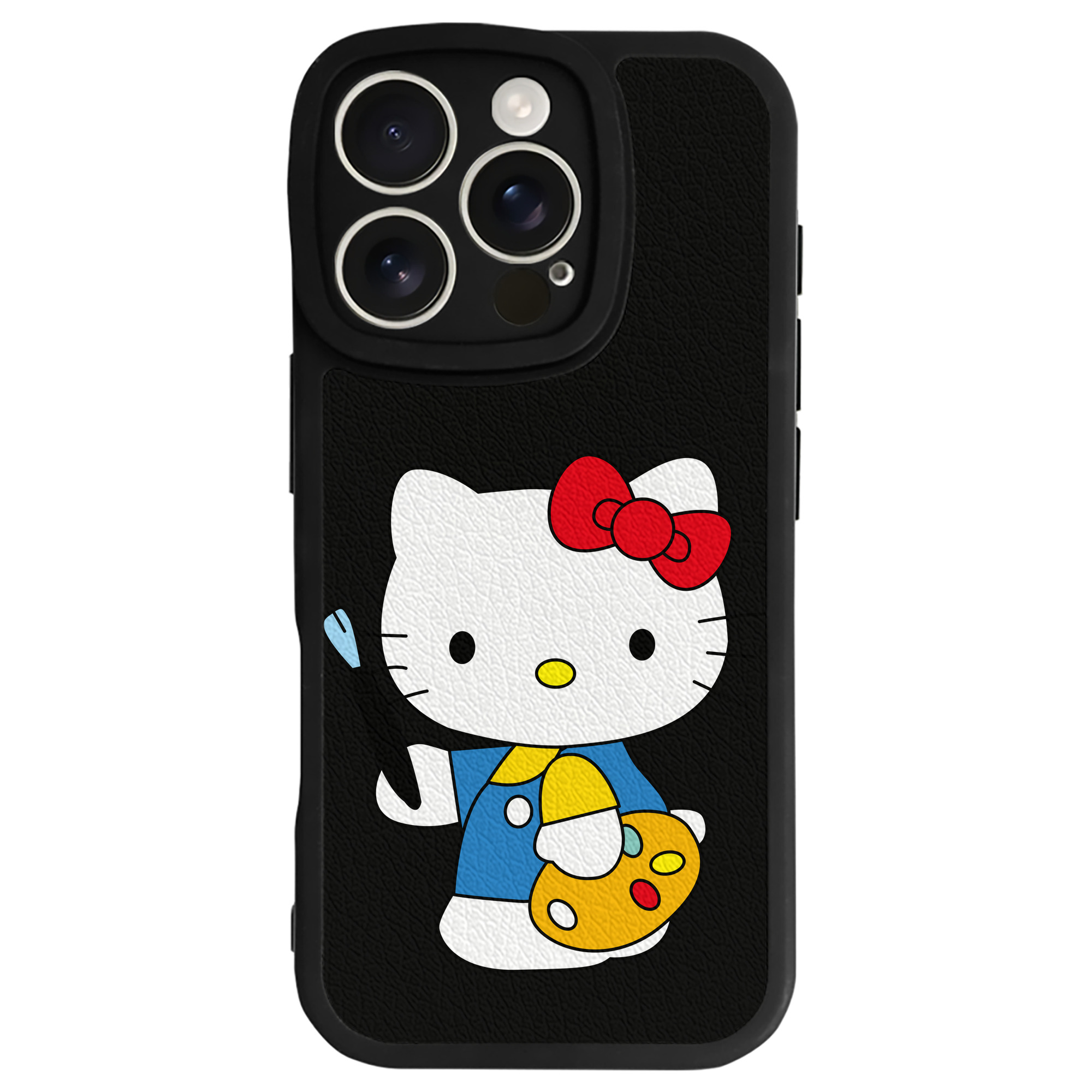（画像用） Hello Kitty ハローキティ 【iPhone 16シリーズ対応】シリコンスマホケース（レザー調） 材質：シリコン